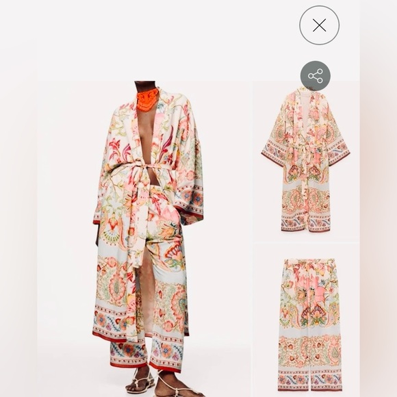 Zara kimono/ robe / duster - Picture 3 of 12